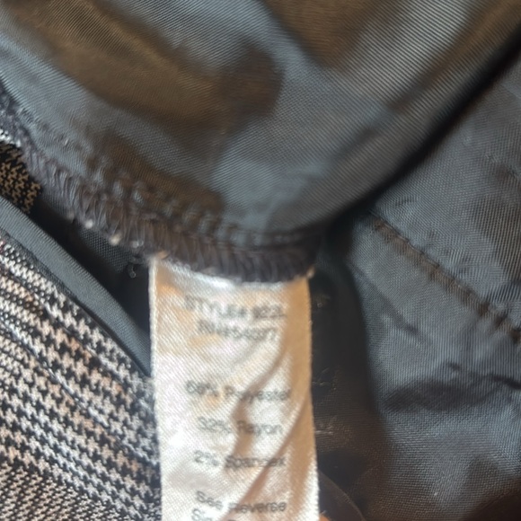 CAbi Counsel Trouser in Gray Glen Plaid w/ Red Flare Career Pants - Picture 10 of 10